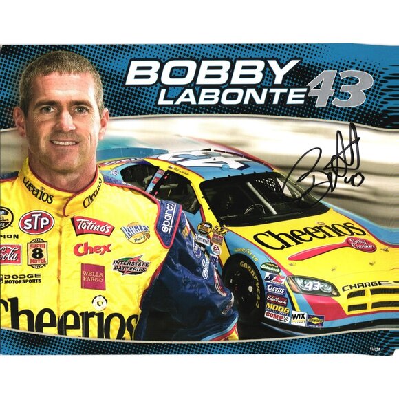 Bobby Labonte Signed 8x10 Promotional Cheerios NASCAR Poster Print - Picture 1 of 2